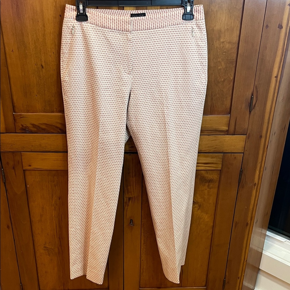 Carlisle Collection Red/Creame Patterned Cropped Pants - Old Money, Preppy Look!